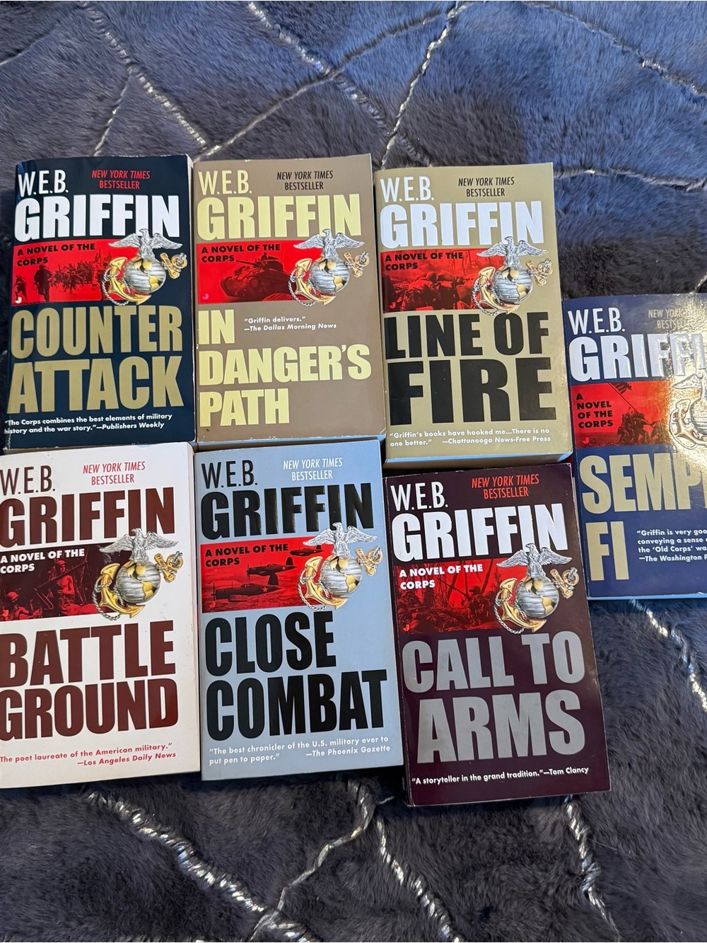 W.E.B Griffin Lot of 7 Books Vintage The Corps 1-6&8
